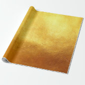 Rich Elegant Luxurous kerstGold Faux Folie Cadeaupapier (Uitgerold)