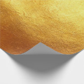 Rich Elegant Luxurous kerstGold Faux Folie Cadeaupapier (Hoek)