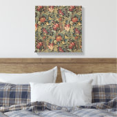 Rich Floral Tapestry Brocade Antiek Classic Canvas Afdruk (Insitu (Slaapkamer))
