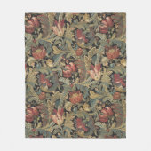 Rich Floral Tapestry Brocade Antiek Classic Fleece Deken (Voorkant)