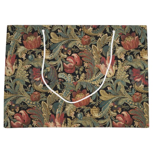 Rich Floral Tapestry Brocade Antiek Classic Groot Cadeauzakje (Voorkant)