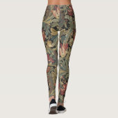 Rich Floral Tapestry Brocade Antiek Classic Leggings (Achterkant)