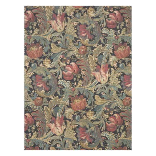 Rich Floral Tapestry Brocade Antiek Classic Tafelkleed (Voorkant)