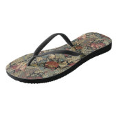 Rich Floral Tapestry Brocade Antiek Classic Teenslippers (Schuin)