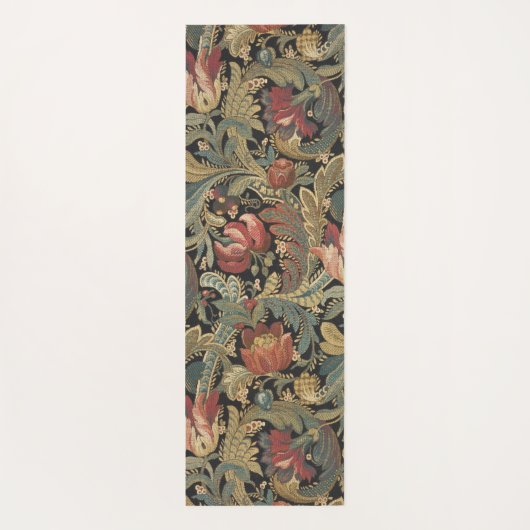 Rich Floral Tapestry Brocade Antiek Classic Yogamat (Achterkant)