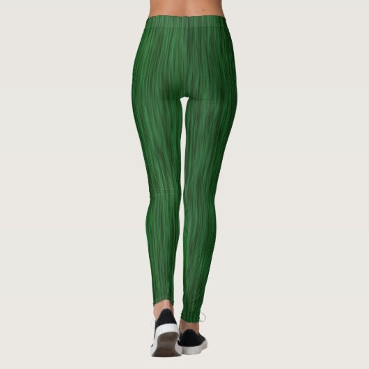 Rich Forest Green Woodgrain Elegant Leggings (Achterkant)