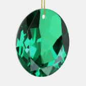 Rich green Emerald May verjaarstone Keramisch Ornament (Rechts)
