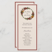 Rich Herfst Florals Wedding Programme (Voorkant / Achterkant)