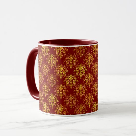 Rich Holiday Damask Mok (Voorkant links)