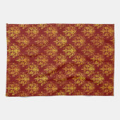 Rich Holiday Damask Theedoek (Horizontaal)