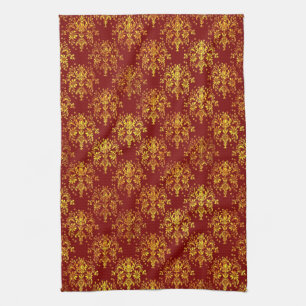 Rich Holiday Damask Theedoek