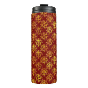 Rich Holiday Damask Thermosbeker