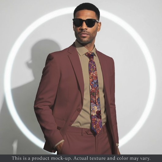 Rich Impressionist Floral Necktie Stropdas