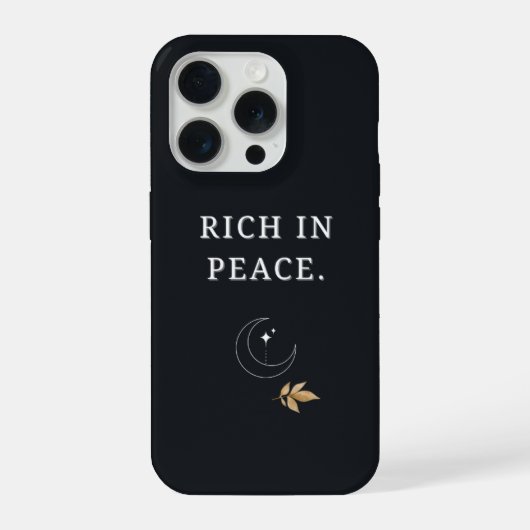 Rich in Peace – Minimal Luxury Aesthetic PhoneCase (Verso)