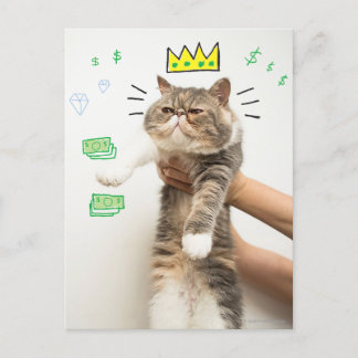 Rich King Cat Briefkaart