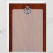 Rich Mahogany Wood Scottish Thistle Print (Voorkant / Achterkant)