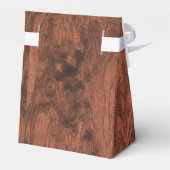 Rich Mahogany Wood Texture Print Bedankdoosjes (Achterkant)