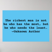 Rich Man Quote Poster (Voorkant)
