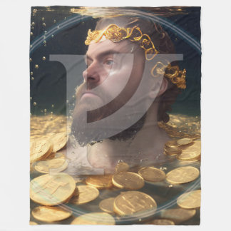 Rich Man Rune Fleece Blanket |Feoh Fehu Viking Deken