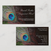 Rich Peacock Feather met Green Moss Visitekaartje (Voorkant / Achterkant)