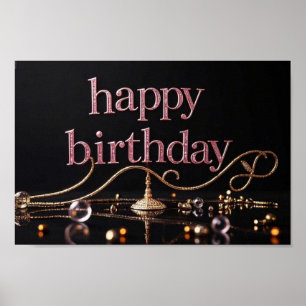 Rich Pink Blush luxe elegante extravagant Poster