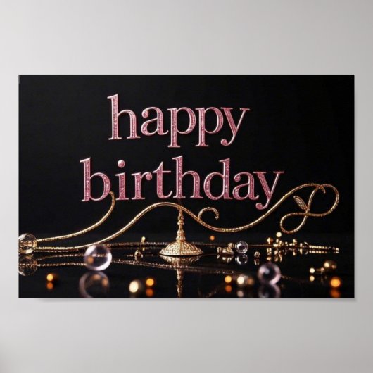 Rich Pink Blush luxe elegante extravagant Poster (Voorkant)