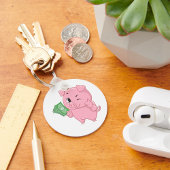 Rich Pink Pig Sleutelhanger