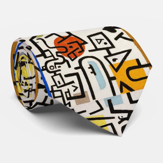Rich Port Stropdas met Paul Klee meesterwerk (Opgerold)