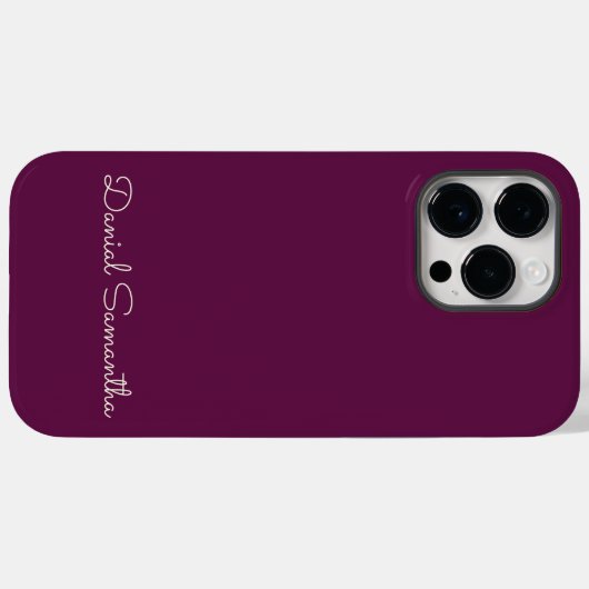 Rich Purpule Aangepaste naam Gepersonaliseerd Case-Mate iPhone Case (Achterkant (horizontaal))