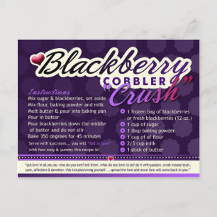 Rich Recipes BLACKBERRY COBBLER CRUSH Briefkaart