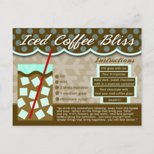 Rich Recipes ICED COFFEE BLISS Briefkaart