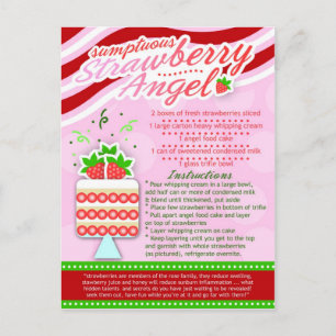 Rich Recipipes SUMPTUOUS STRAWBERRY ANGEL Briefkaart