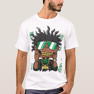 Rich & Reckless: Cartoon Wealth T-shirts