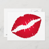 Rich Red Lipstick Briefkaart (Voorkant / Achterkant)
