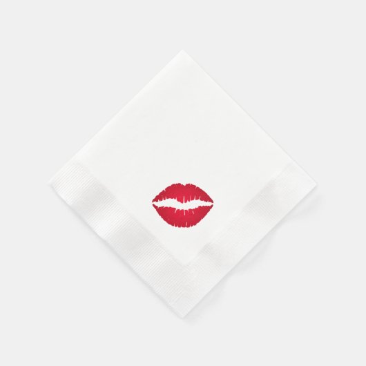 Rich Red Lipstick Kiss Stain Servetten (Hoek)