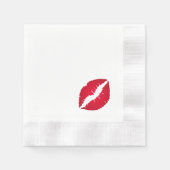 Rich Red Lipstick Kiss Stain Servetten (Voorkant)