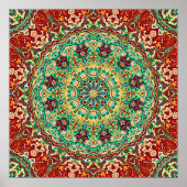 Rich Reds Mandala Poster (Voorkant)