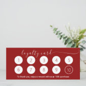 RICH SANGRIA RED LOYALTY KAART 10 BUSINESS LOGO (Staand voorkant)