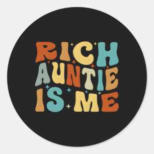 Rich tante is me familie vakantie Thanksgiving Ronde Sticker