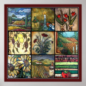 Rich Tuscan Collage Poster (Voorkant)