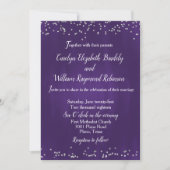 Rich Ultra Violet met Sparkles Wedding Invitation Kaart (Voorkant)