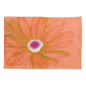 Rich Vibrant Red Flower Kussensloop (Achterkant-Links)