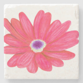 Rich Vibrant Red Flower Stenen Onderzetter