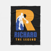 Richard Custom Player Basketbal Jouw naam The Leg Fleece Deken (Voorkant)