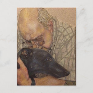 Richard en Ronnie Greyhound Briefkaart