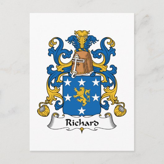 Richard Family Crest Briefkaart (Voorkant)