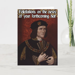 Richard III Zwangerschap Gefeliciteerd Kaart