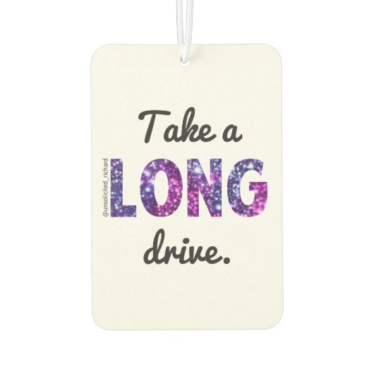 Richard Long Car Air Freshner Luchtverfrisser (Achterkant)