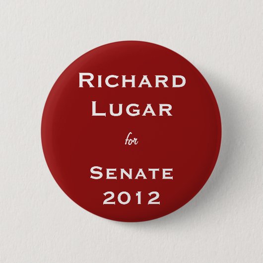 Richard Lugar voor de Button van de Senaat (Voorkant)