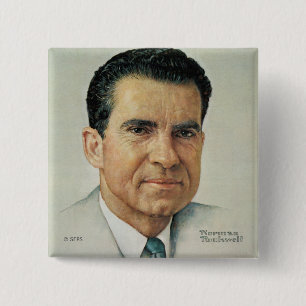 Richard Milhouse Nixon Vierkante Button 5,1 Cm